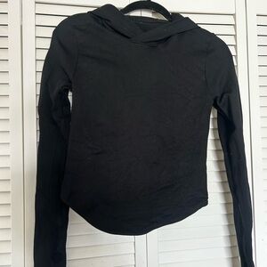 Women's Black Long Sleeve Compression Top